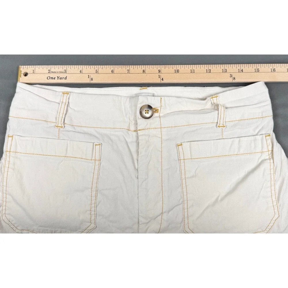 Maeve The Colette Pants Women's 31P Cream High Rise Wide Leg High Rise Crop